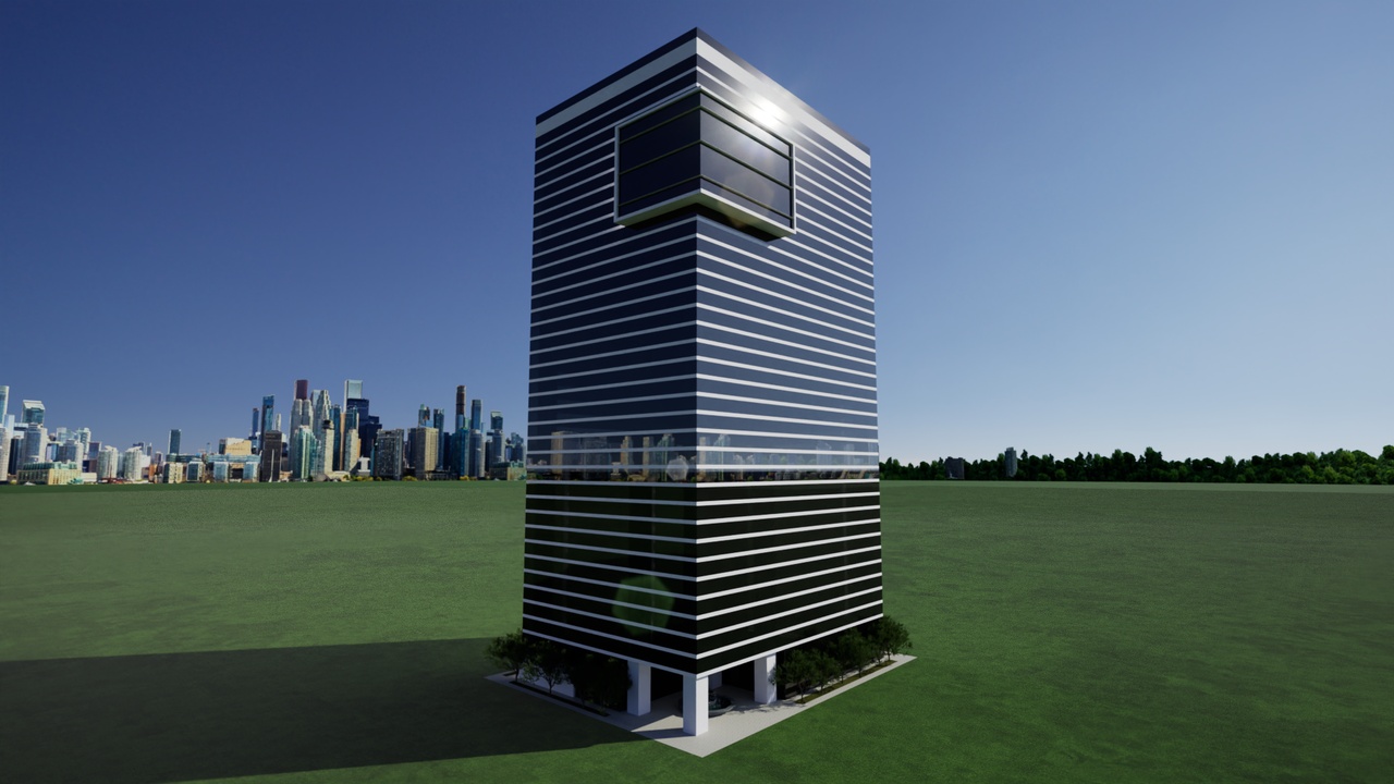 Media 1 for listing Simple Office Tower – 3D Model