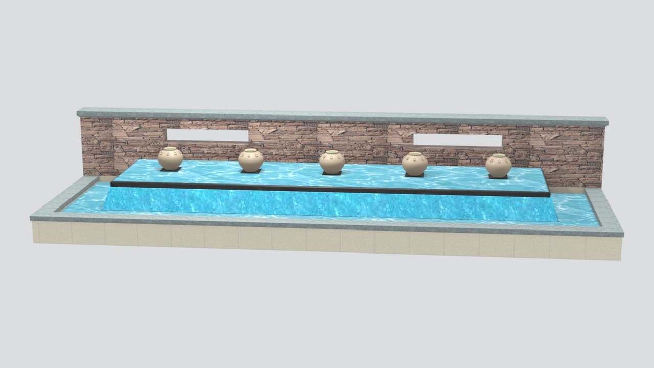 Media 1 for listing Modern Minimalist Garden Feature Wall with Stone Texture 3D Model