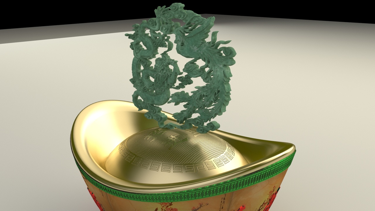 Media 1 for listing Chinese Gold Ingot Figure 3D Model