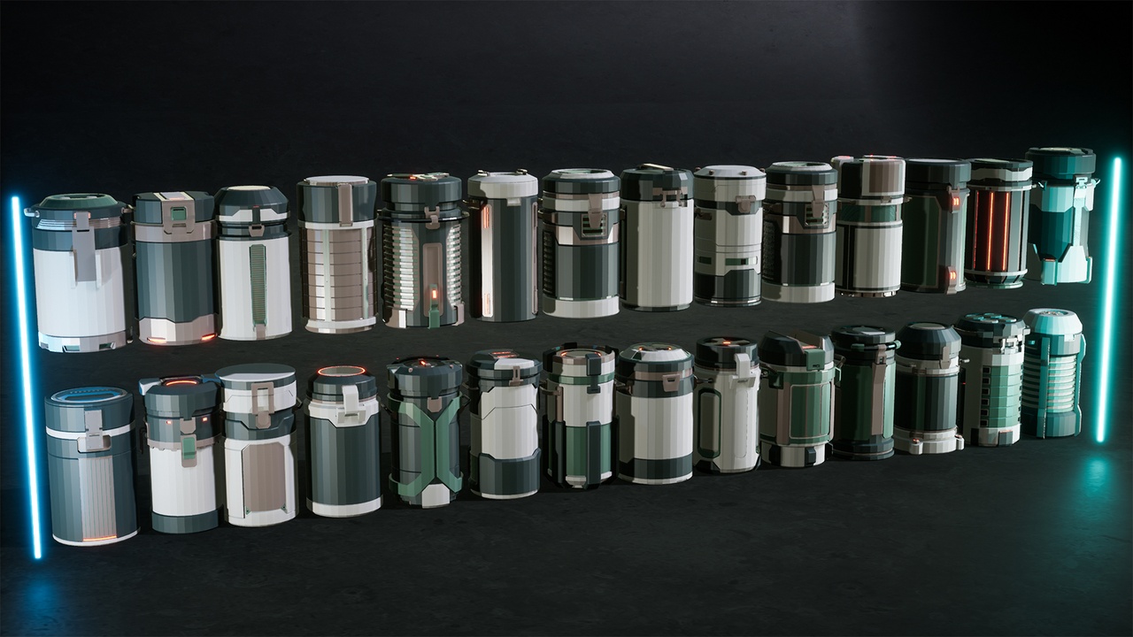 出品Low Poly SciFi Capsules Propsのメディア1