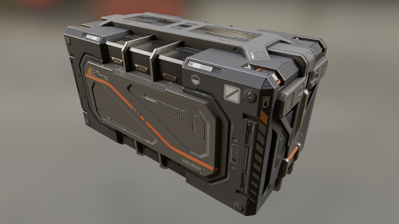 Media 1 for listing Sci-Fi Container B,Cube,Box,Case,Chest