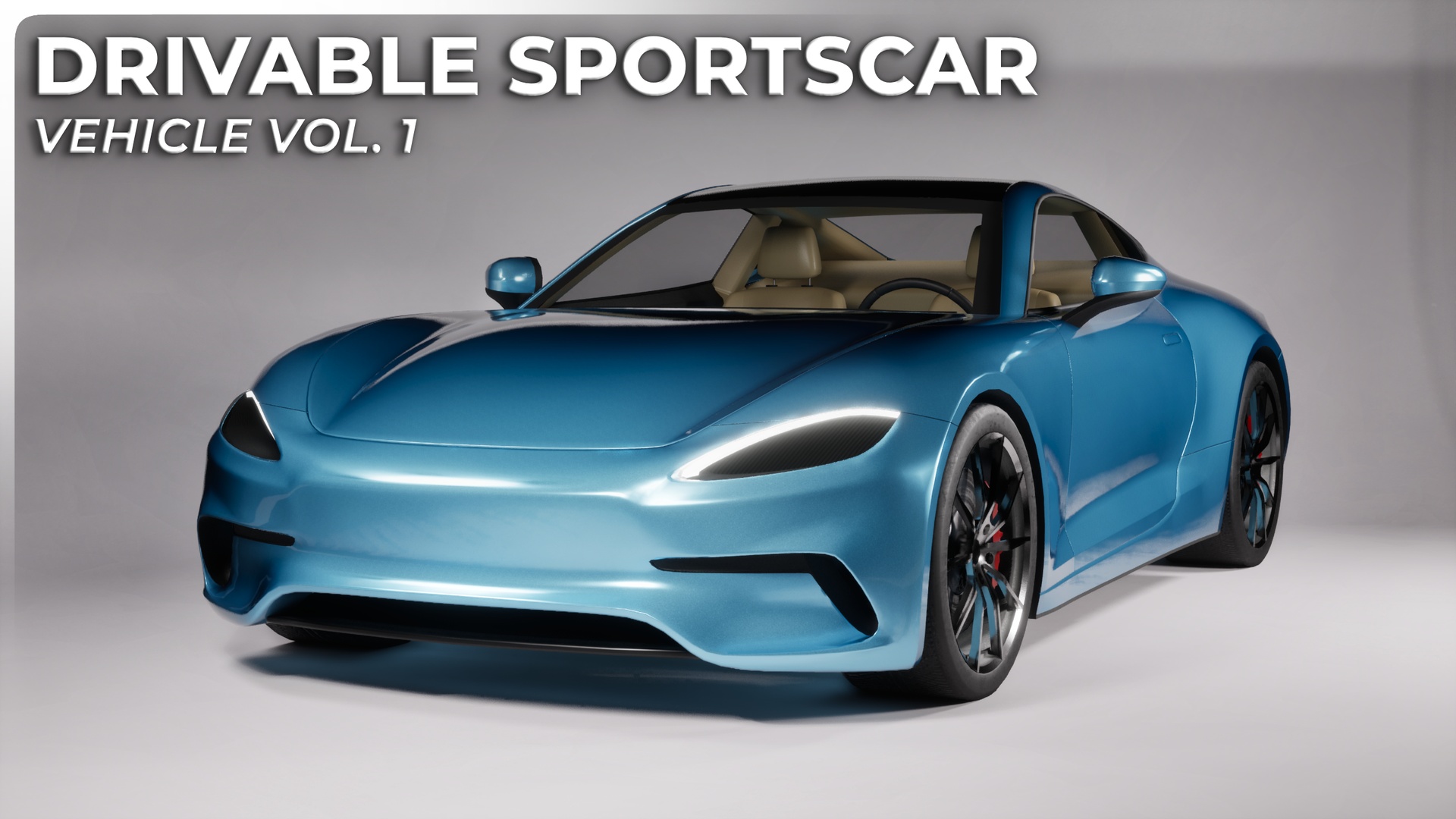 Media 1 for listing Drivable Sports Car - Vehicle Vol. 1 (Chaos Drift Fix, Steering Wheel & Sounds)