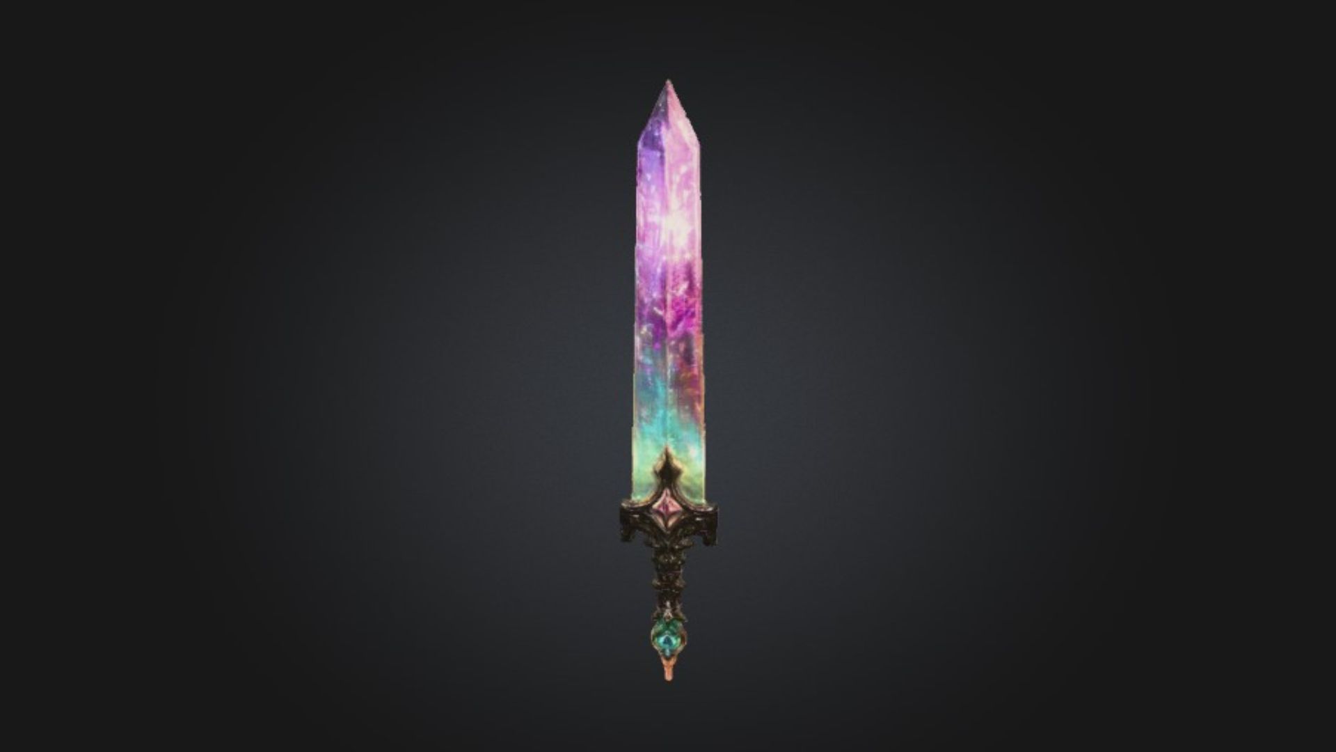 Mystic Prism Blade – Fantasy Crystal Sword | Fab