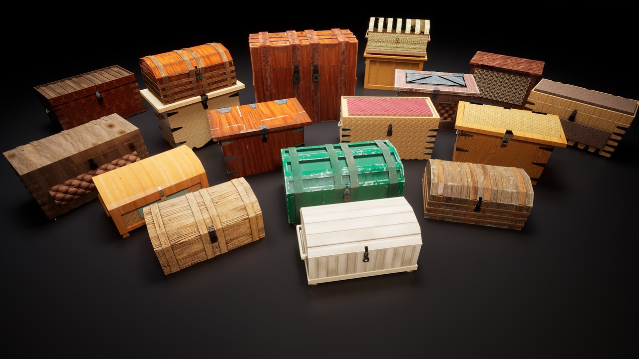 Media 1 for listing Chest 01 - Realistic 4K PBR Mesh Bundle