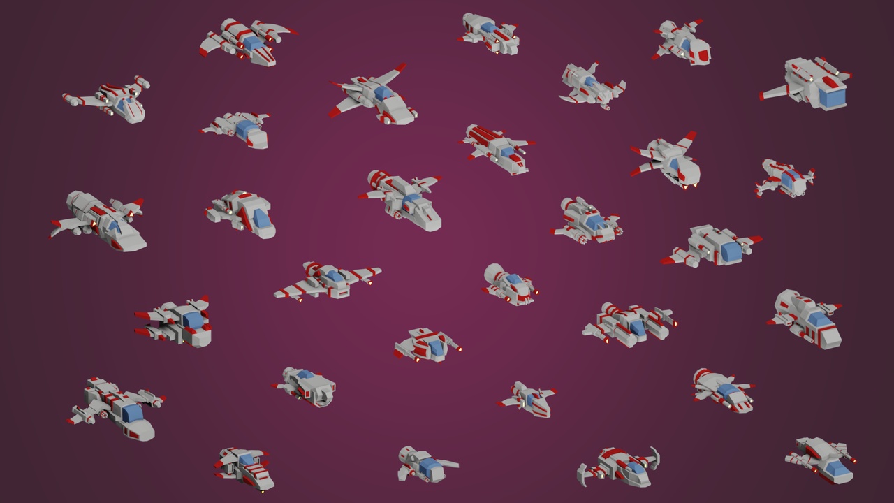 Media 1 for listing LOW POLY SPACESHIPS
