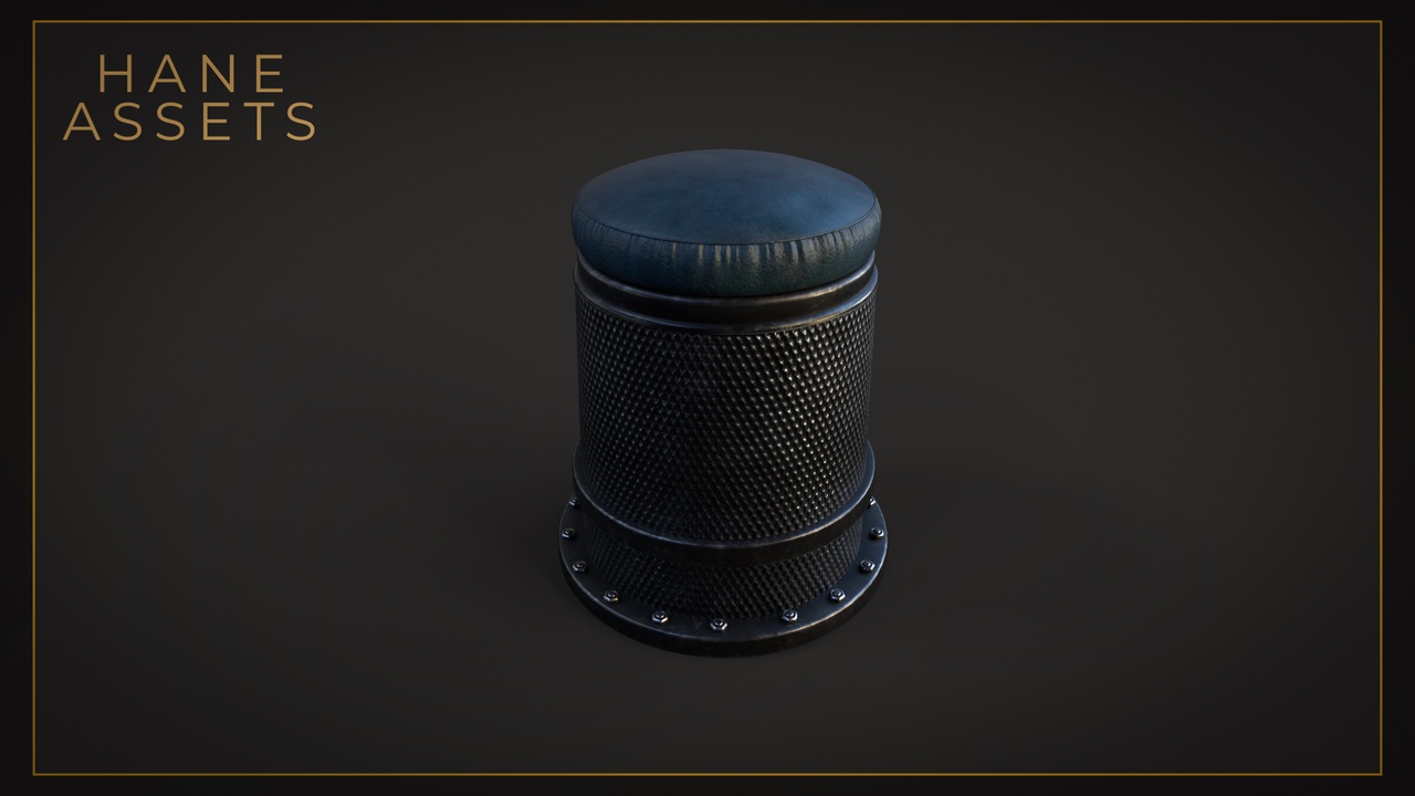 Media 1 for listing Industrial Blue Stool