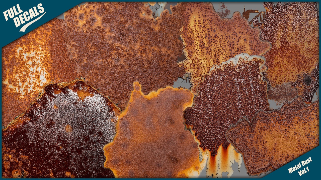 Media 1 for listing Metal rust decals Vol. 7