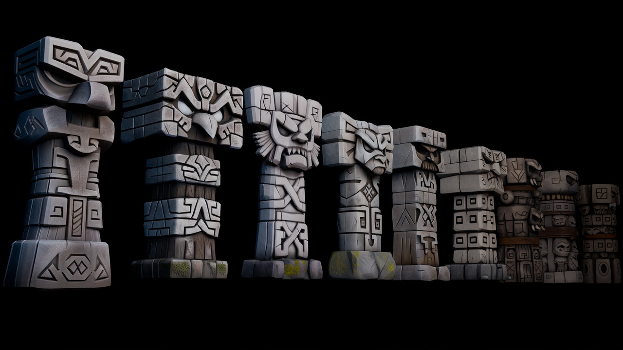 Multimedia 1 para anuncio Animal Mayan Totem Sculpture