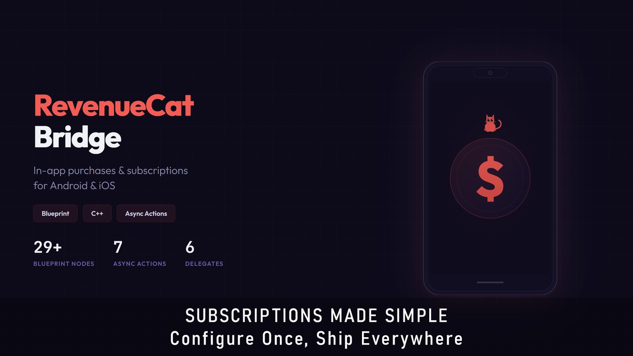 Media 1 for listing RevenueCat Bridge (IAP & Subscriptions)