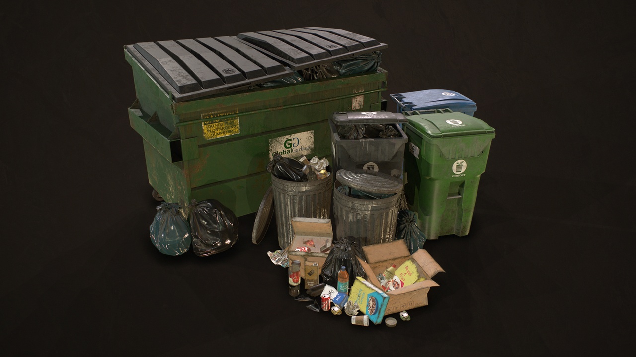 Media 1 for listing Urban Trash Pack Vol 3 - Low Poly