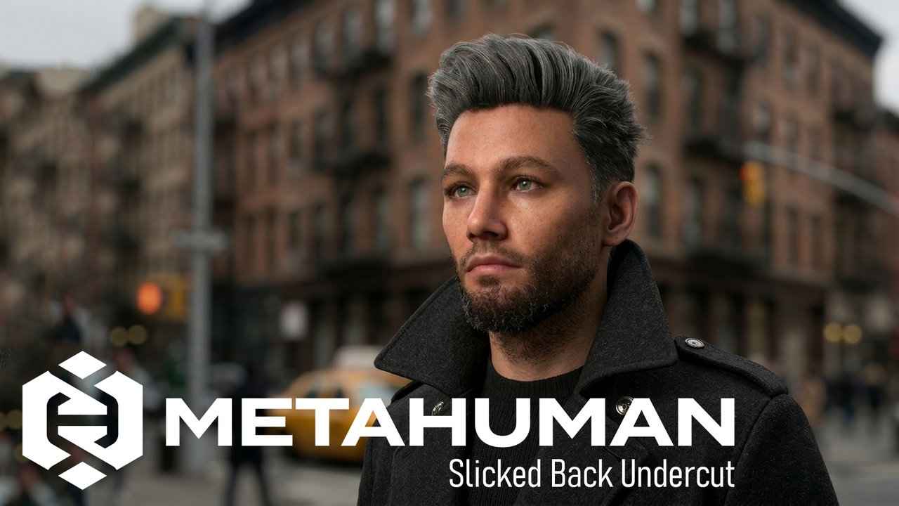 Media 1 for listing MHC: Slicked Back Undercut | Metahuman Groom Hair