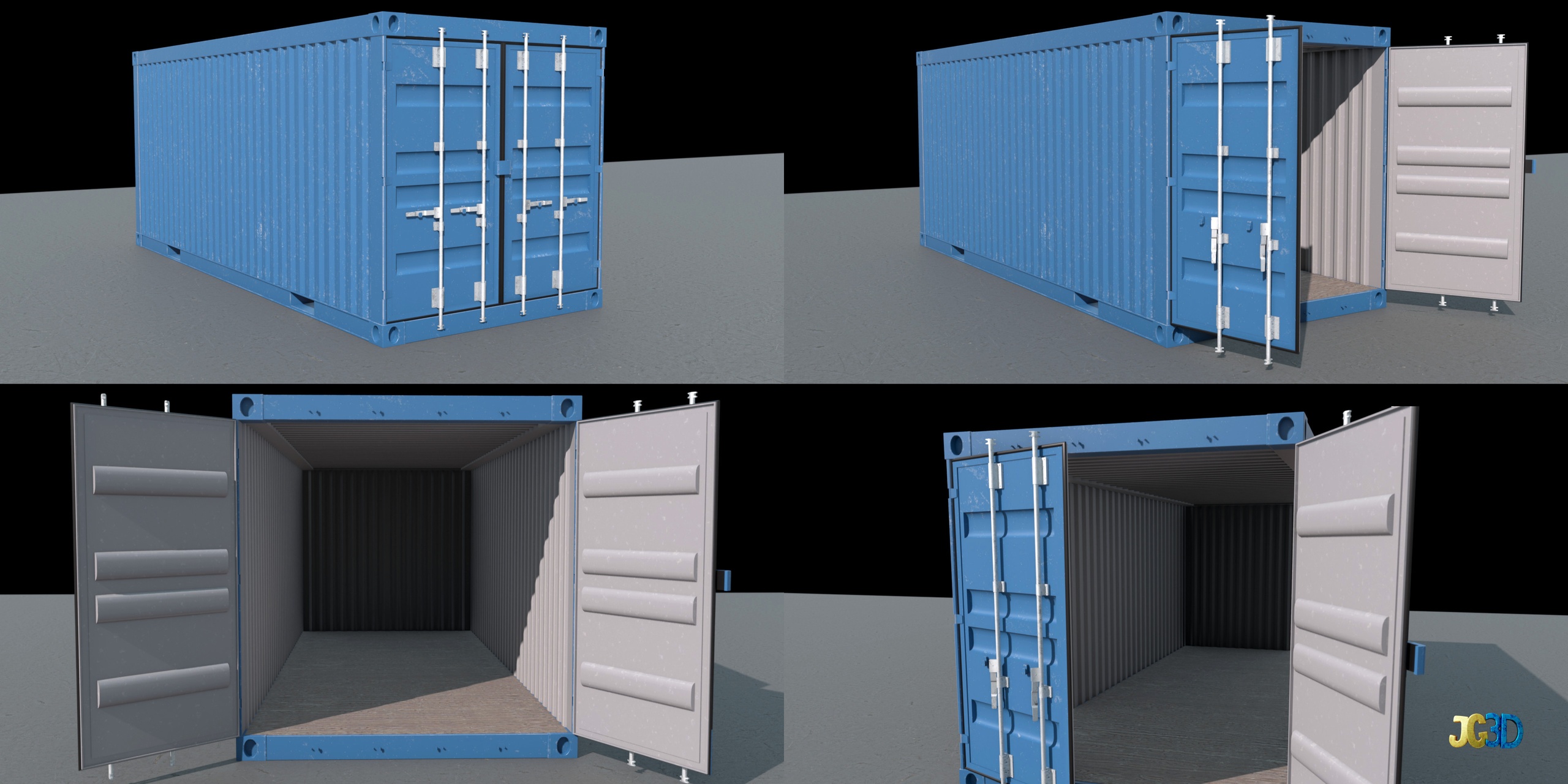 Media 1 for listing Blue Shipping Container- 4k PBR