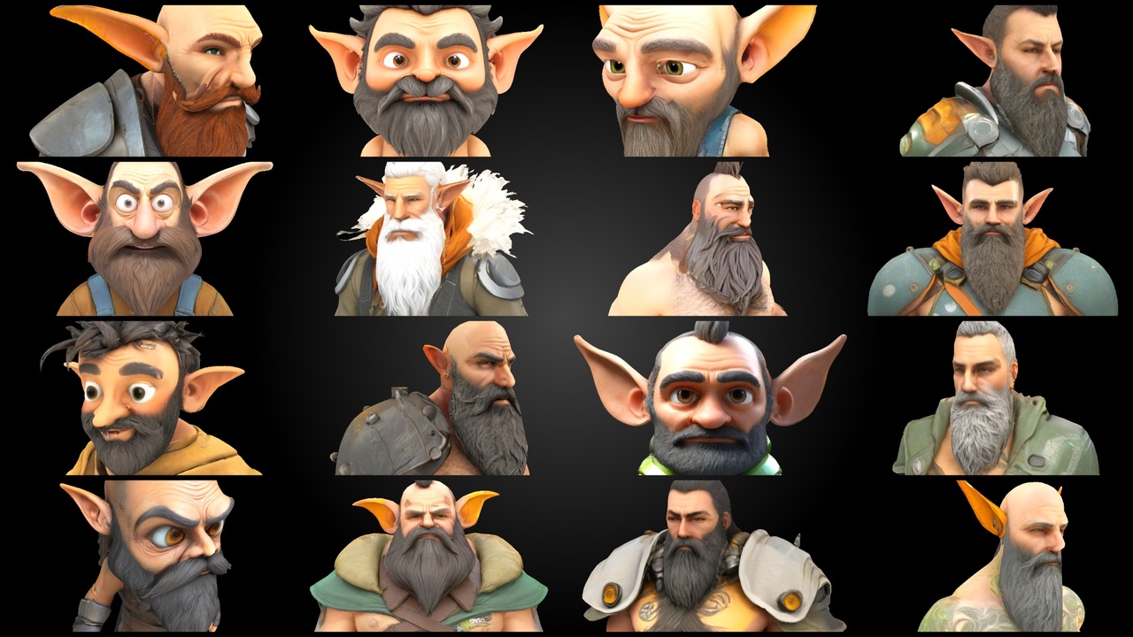 Media 1 for listing Fantasy Dwarf Warriors Collection - 3D Printable Tabletop Miniatures