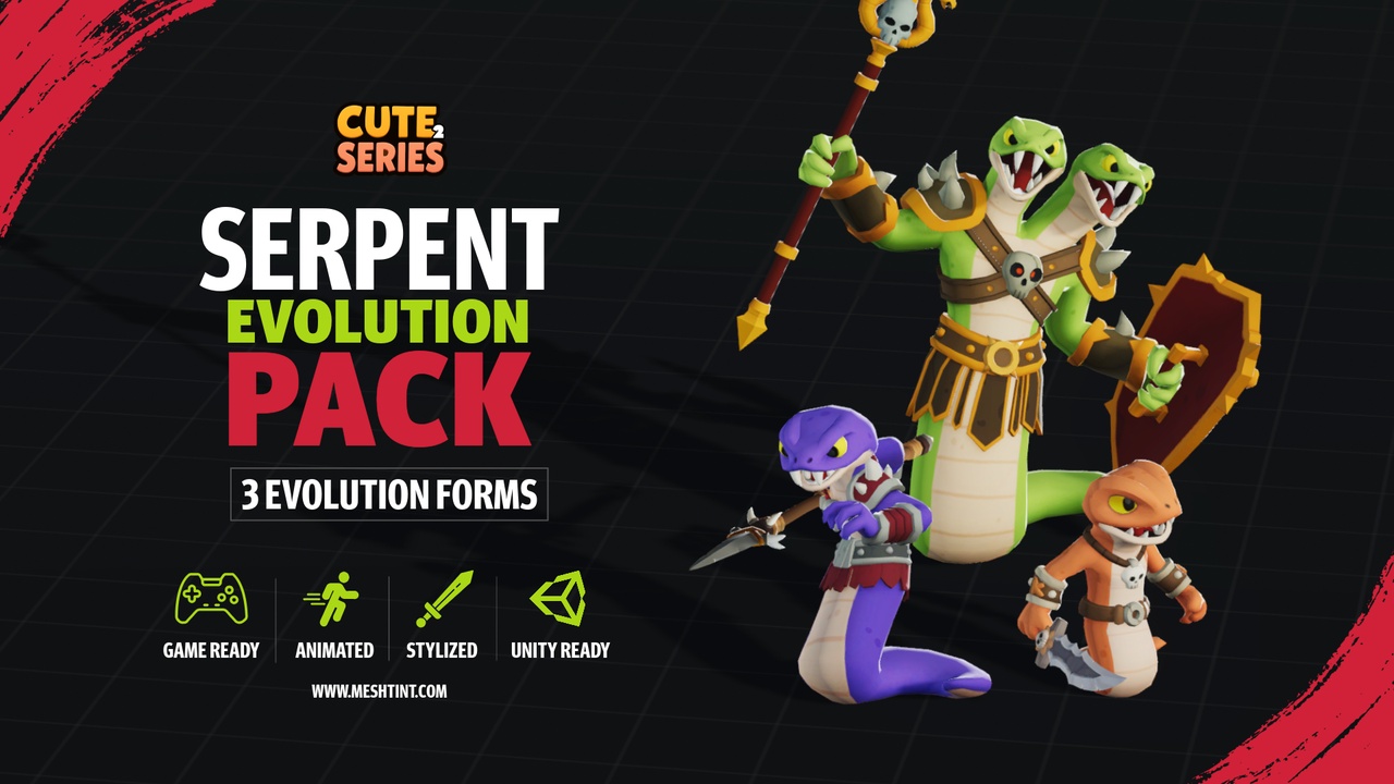 Media 1 for listing Serpent Snake Evolution Pack Cute Series