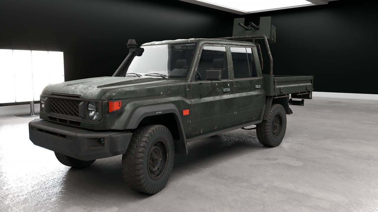 Media 1 for listing Armed Light Tactical Pickup Truck with Machinegun Worn- PBR ORM