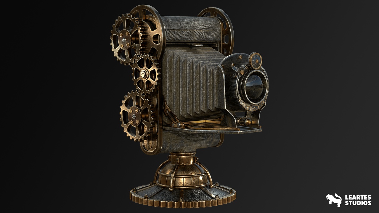 Media 1 for listing Steampunk Interior Pack ( Steampunk Interior Interiors Bookshelf Chair 3D Art )