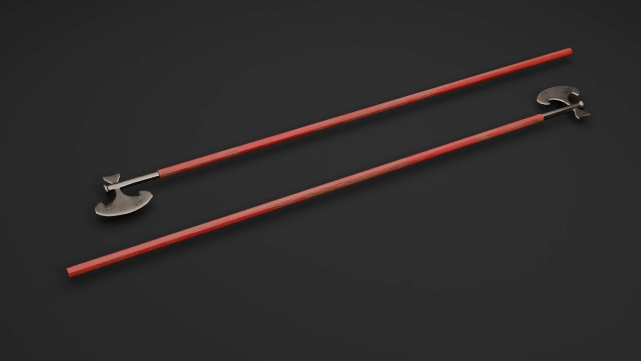 Media 1 for listing Weapon Spear S8 (Medieval Berdiche / Poleaxe) 3D Model