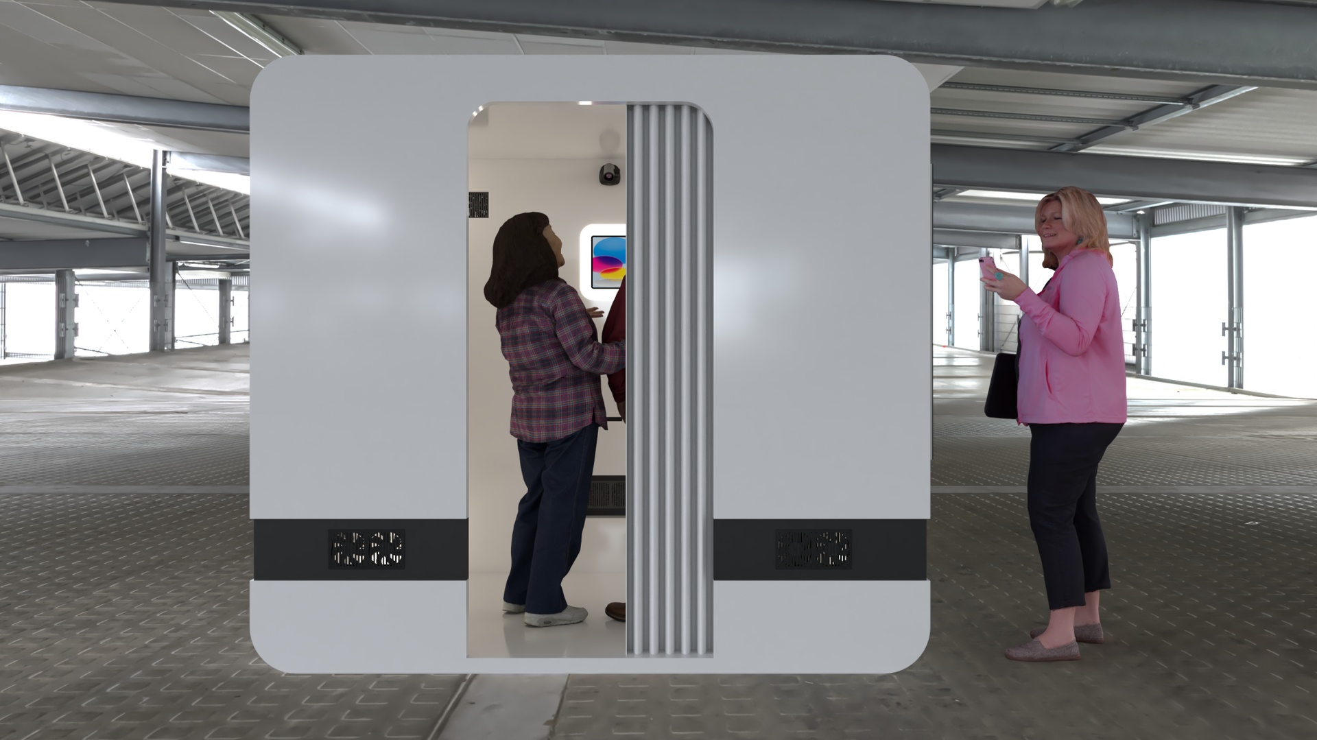 Media 1 for listing Modern Photo Booth Kiosk 3D Model | Interactive Self Photo Booth