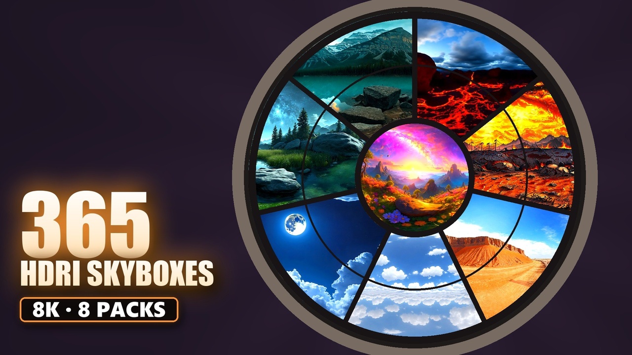 Media 1 for listing Lava, Alien & Twilight 8K HDRI Bundle - 365 Skyboxes: Night, Sky & Horror