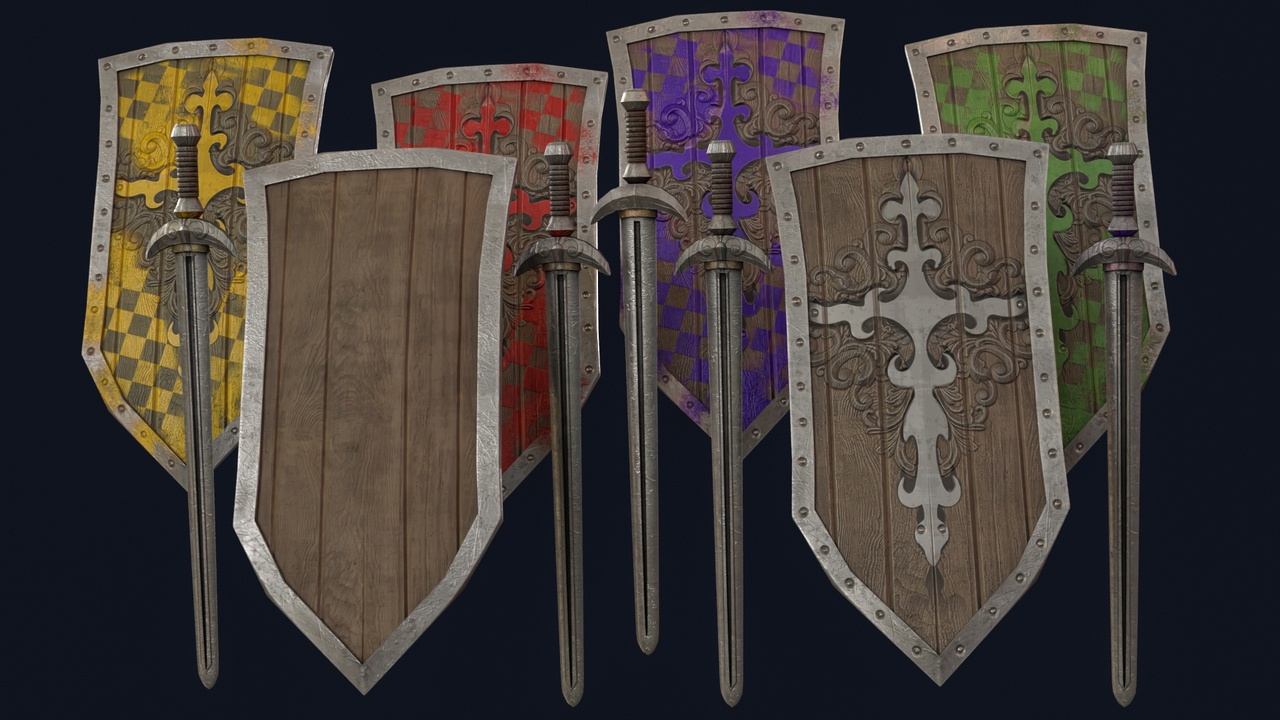 Media 1 for listing Knight Crusader Sword & Shield