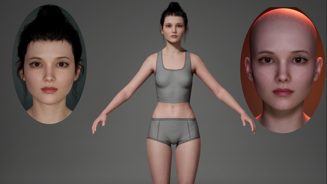 Editable White Professional Elite Metahuman - Lisa.No clothing, no hair ...