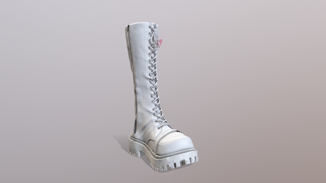 Media 1 for listing White Leather Boots