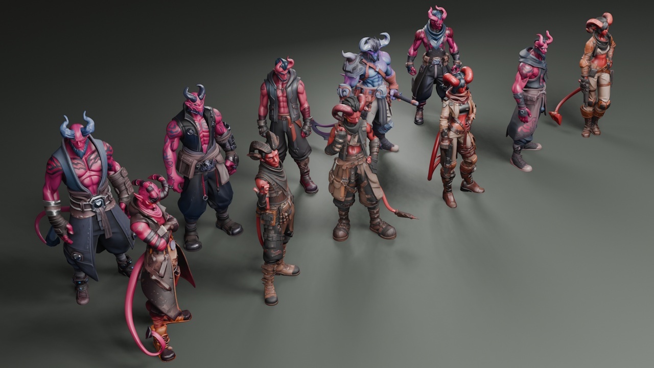 Media 1 for listing Stylized Tieflings (LowPoly)👹