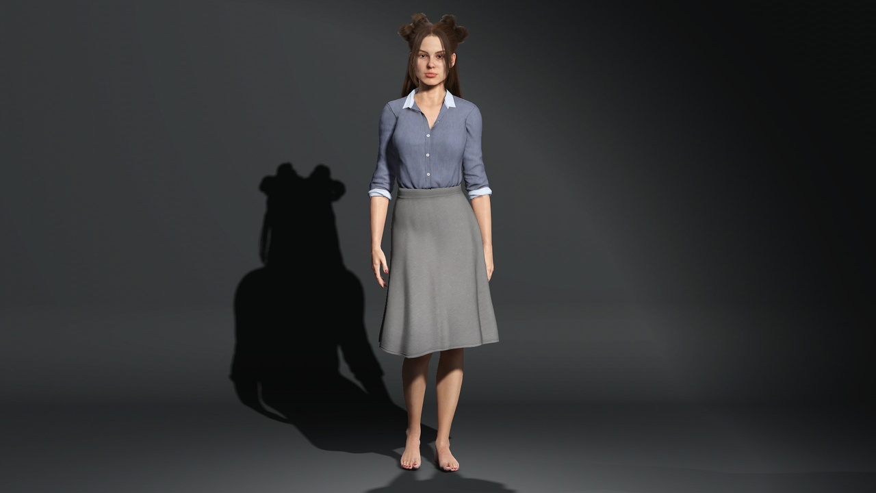 Media 1 for listing Realistic Female 3D Character – Game Ready Human Model for Unreal Engine & Unity