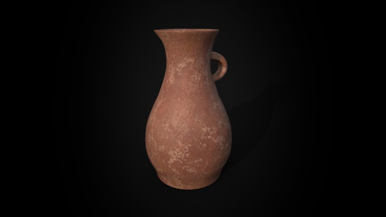 Media 1 for listing Ancient Terracotta Spouted Vase - Game Ready - Low Poly PBR Low-poly 3D model
