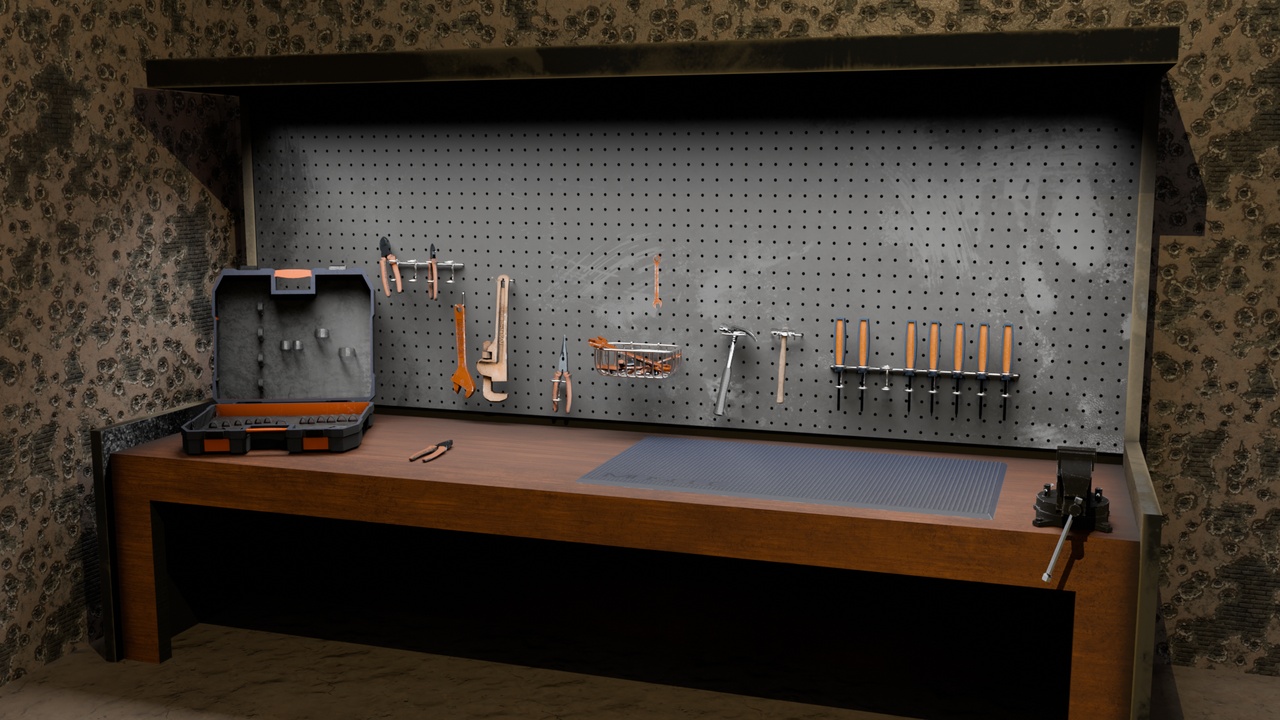 Media 1 for listing Workbench and Props – 4K PBR Realistic Pack
