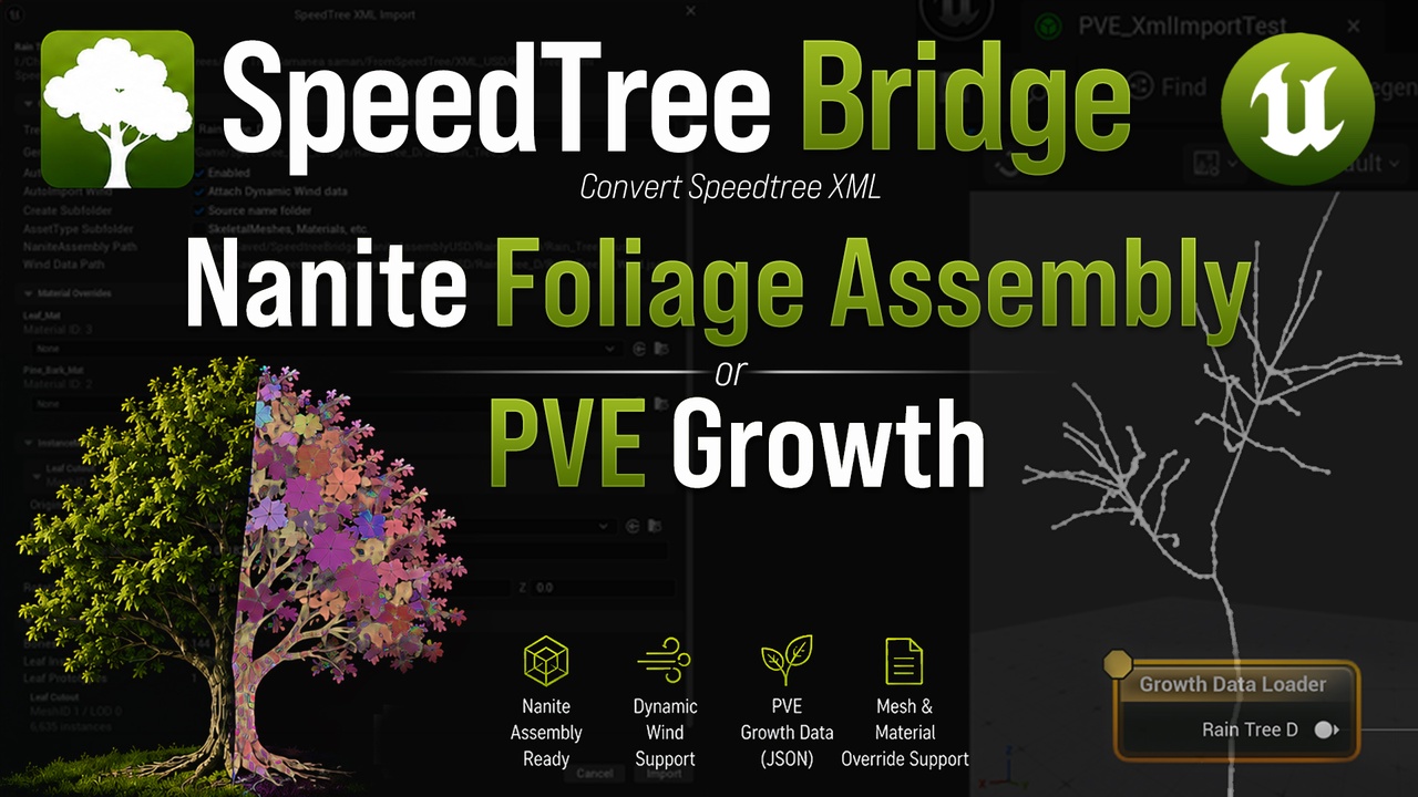 Media 1 for listing SpeedTree Bridge → Nanite Foliage or PVE