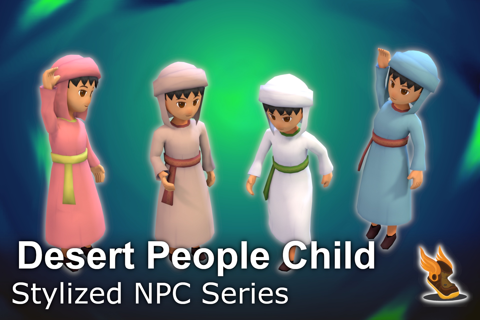 Media 1 for listing Stylized NPC - Desert People Child