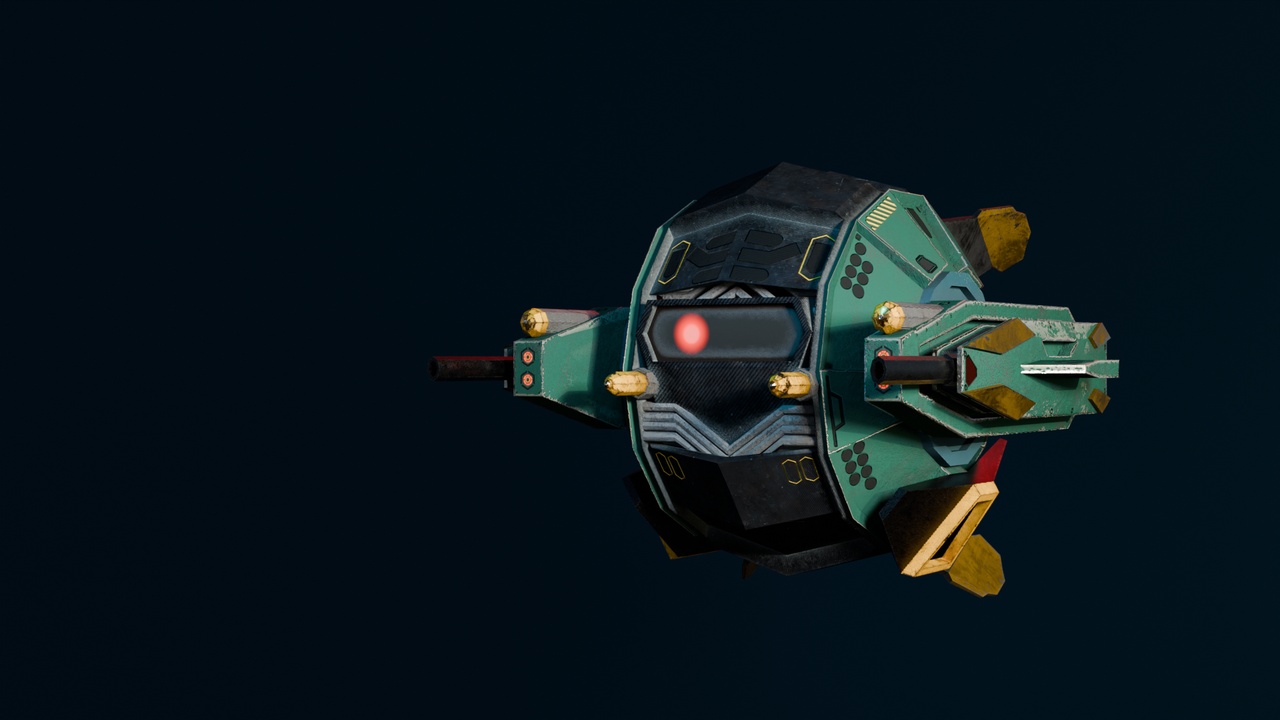 Media 1 for listing Low Poly Sci-fi Drone 1