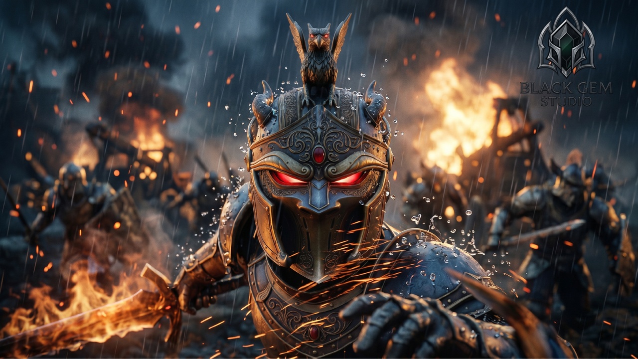 Media 1 for listing Raven Crown Sentinel Helmet for Dark Fantasy Metahuman Warriors