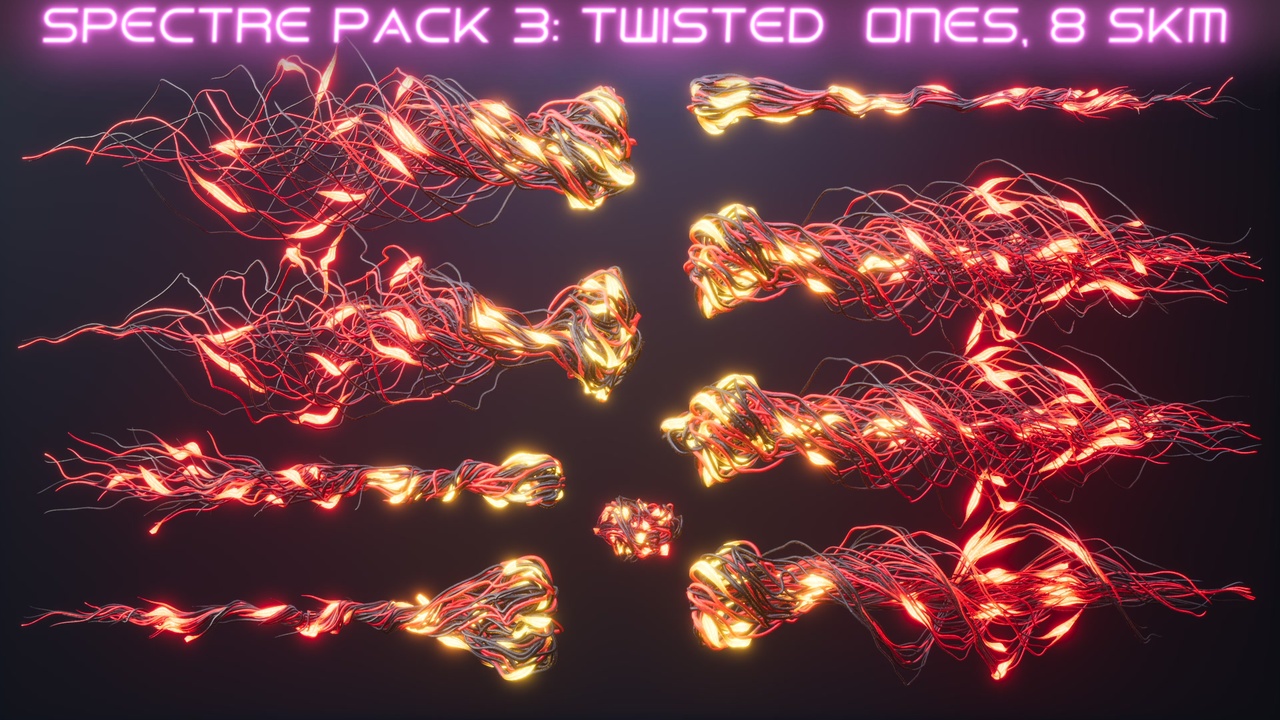 Media 1 for listing Darklines Spectre Pack 3 (v2.0): flying & crawling otherwordly horror creatures