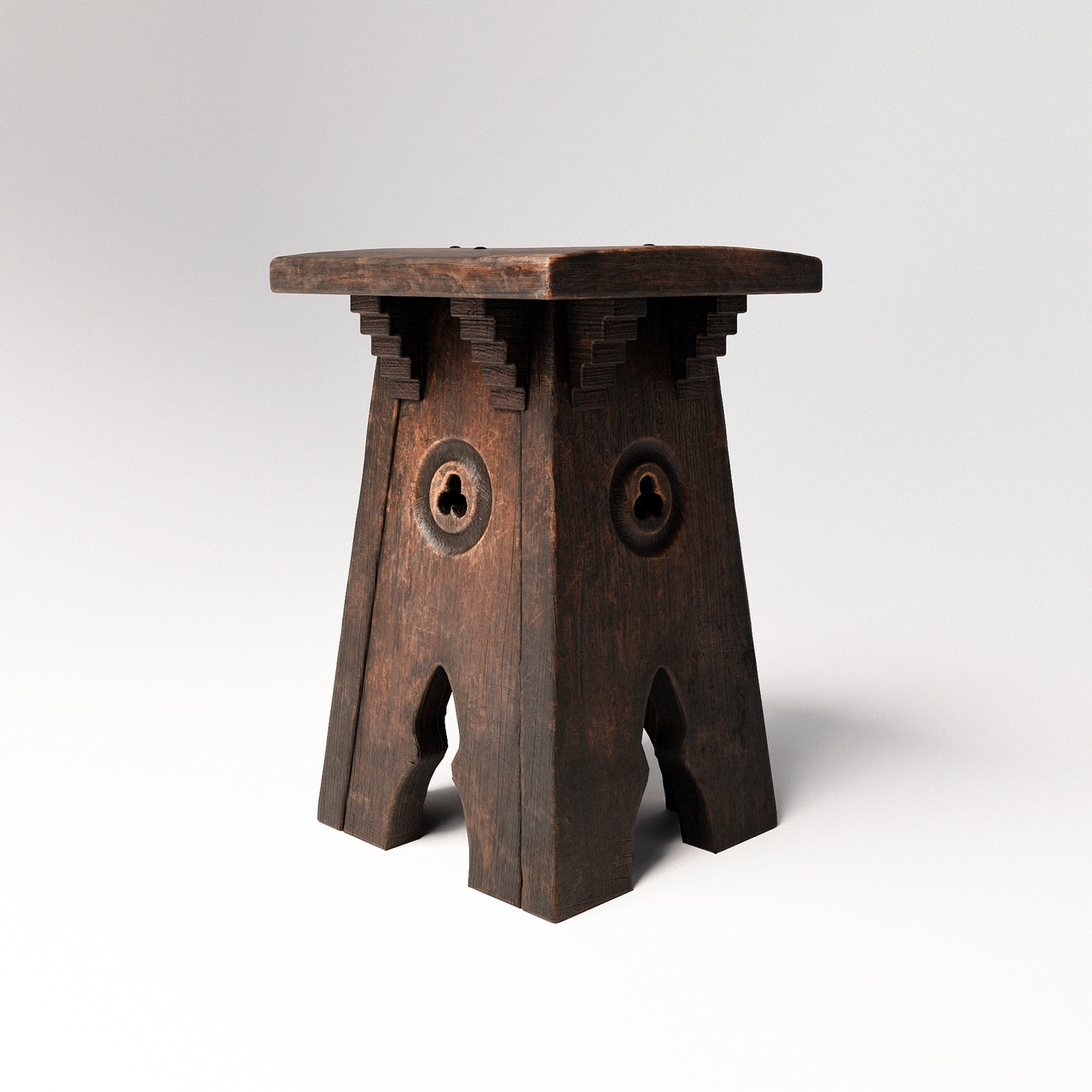 Media 1 for listing Gothic Oak Stool