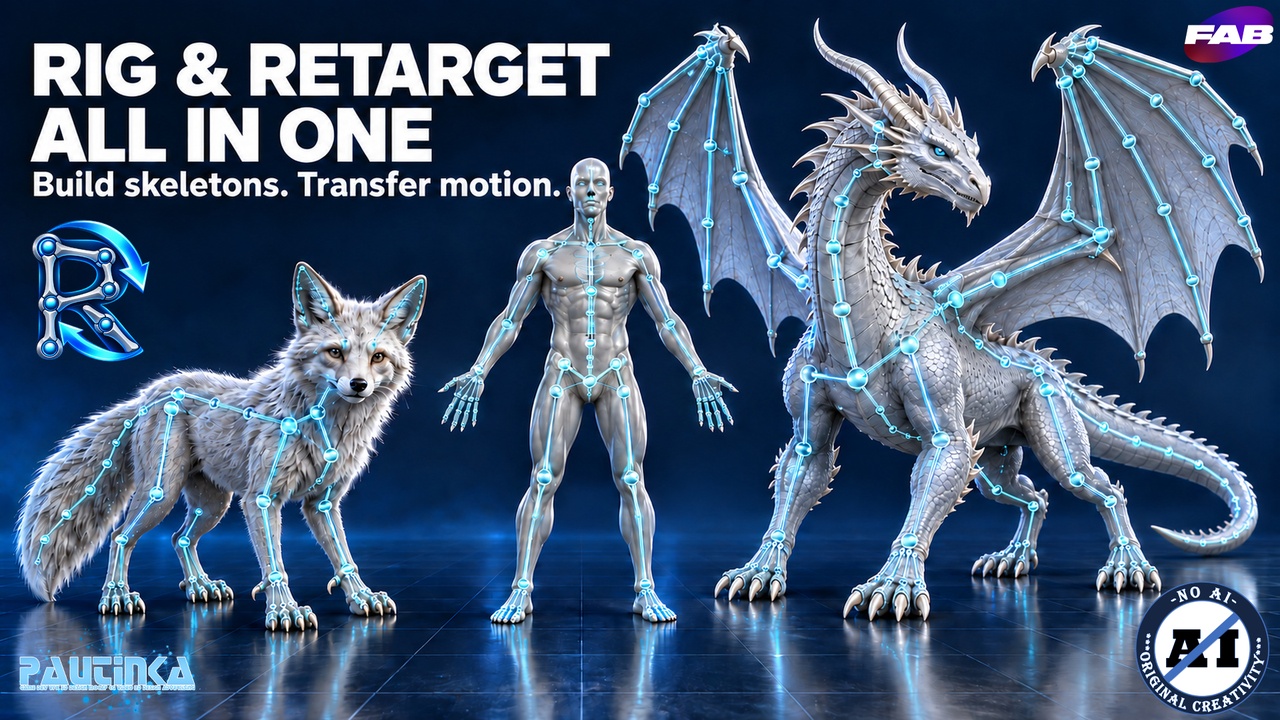 Media 1 for listing Rig & Retarget All In One - Animation Toolkit