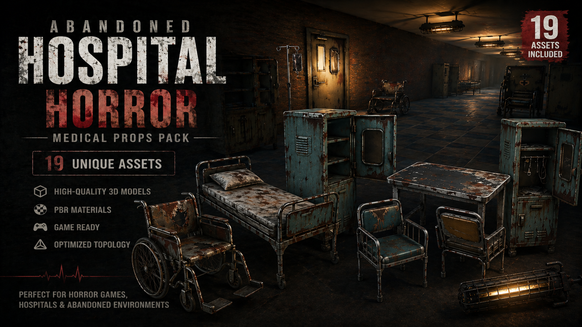 Abandoned Hospital Horror Pack | Fab