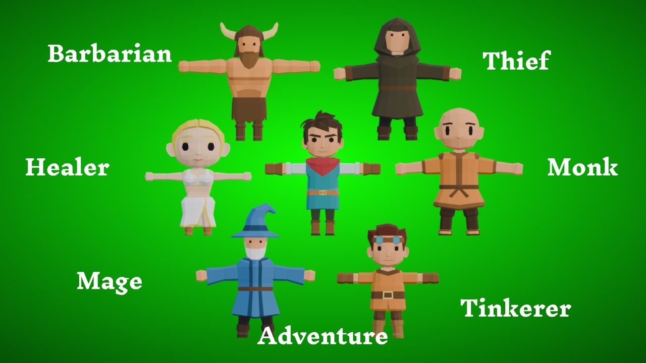 Media 1 for listing LOWPO: Low Poly Adventure Character Pack