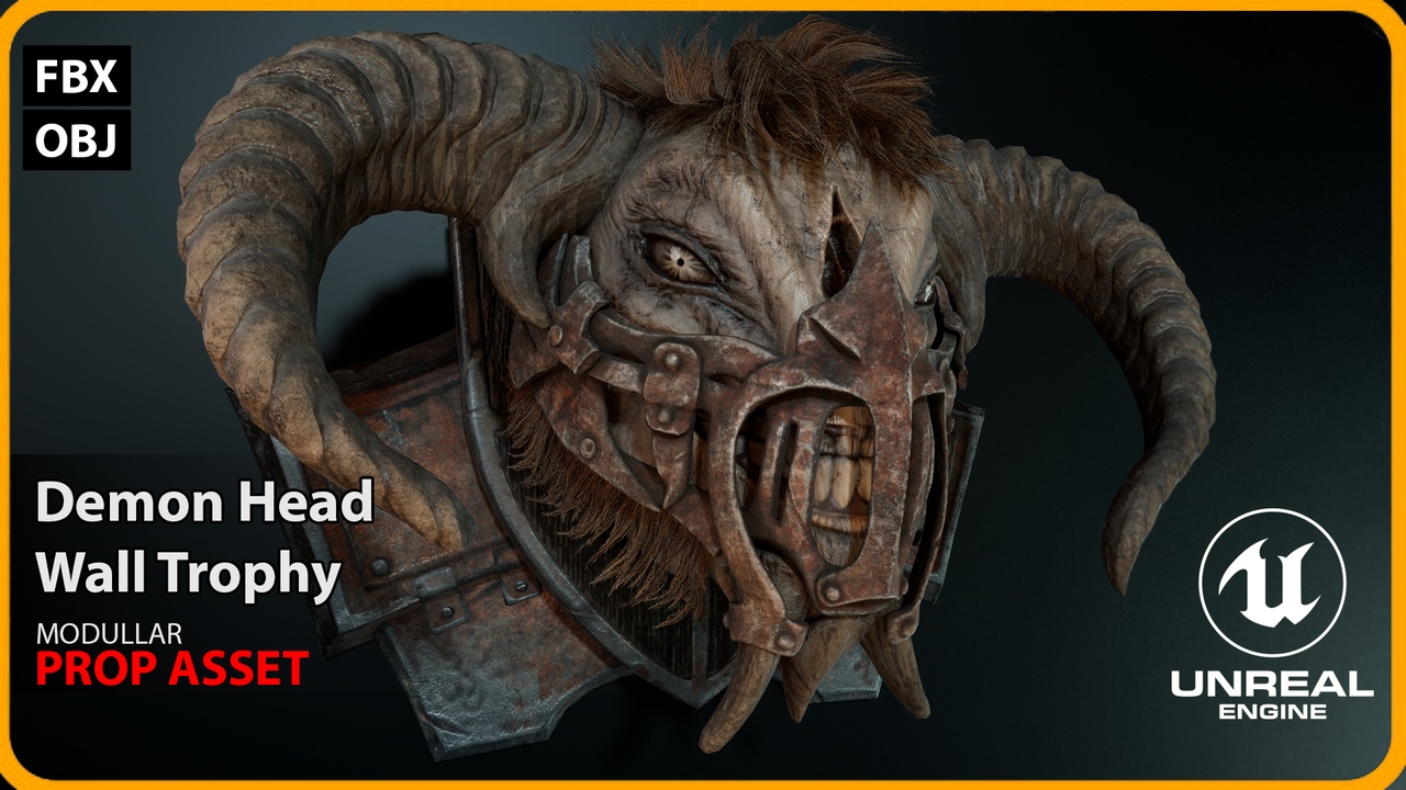 Media 1 for listing Demon Head  Wall Trophy