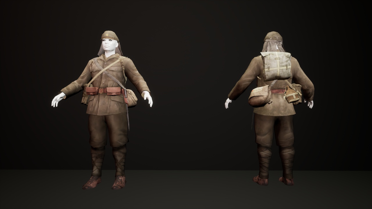 Media 1 for listing Metahuman WW2 Japanese Soldier Outfit