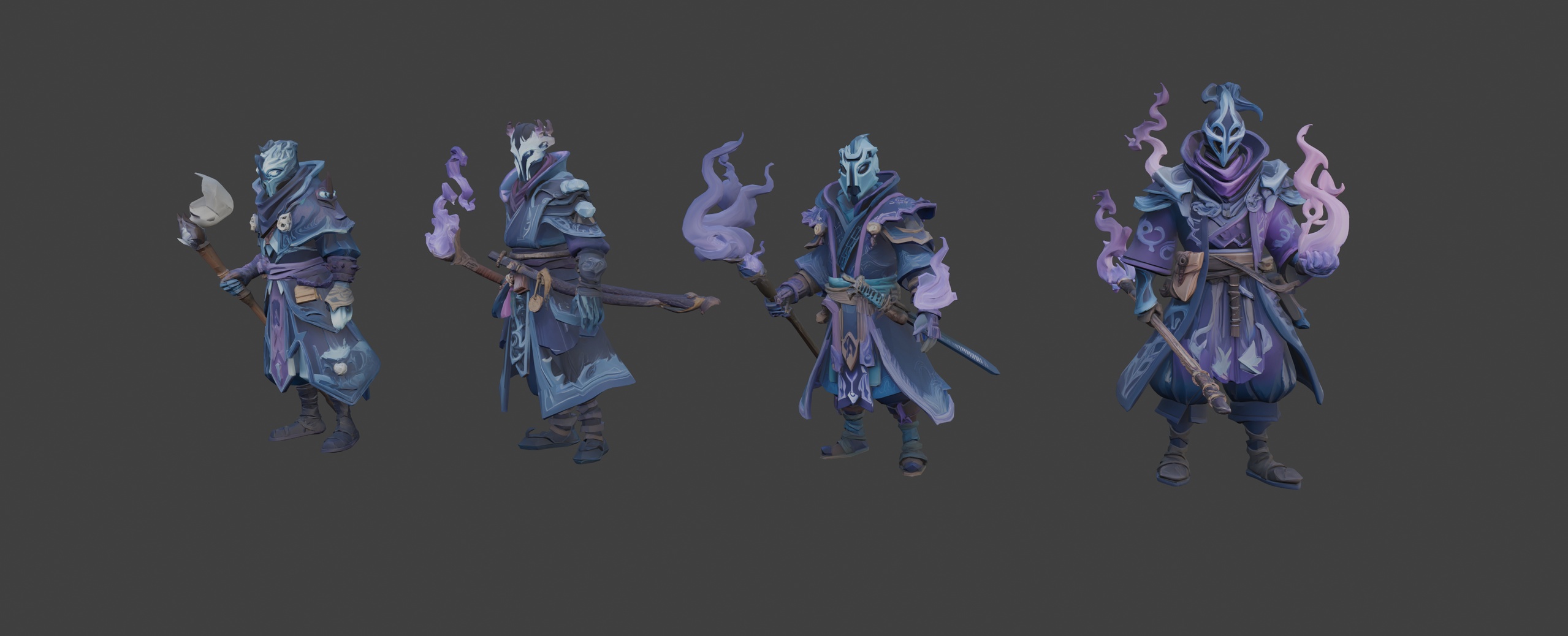Media 1 for listing Fantasy Necromancers 🧙♂️(LowPoly)