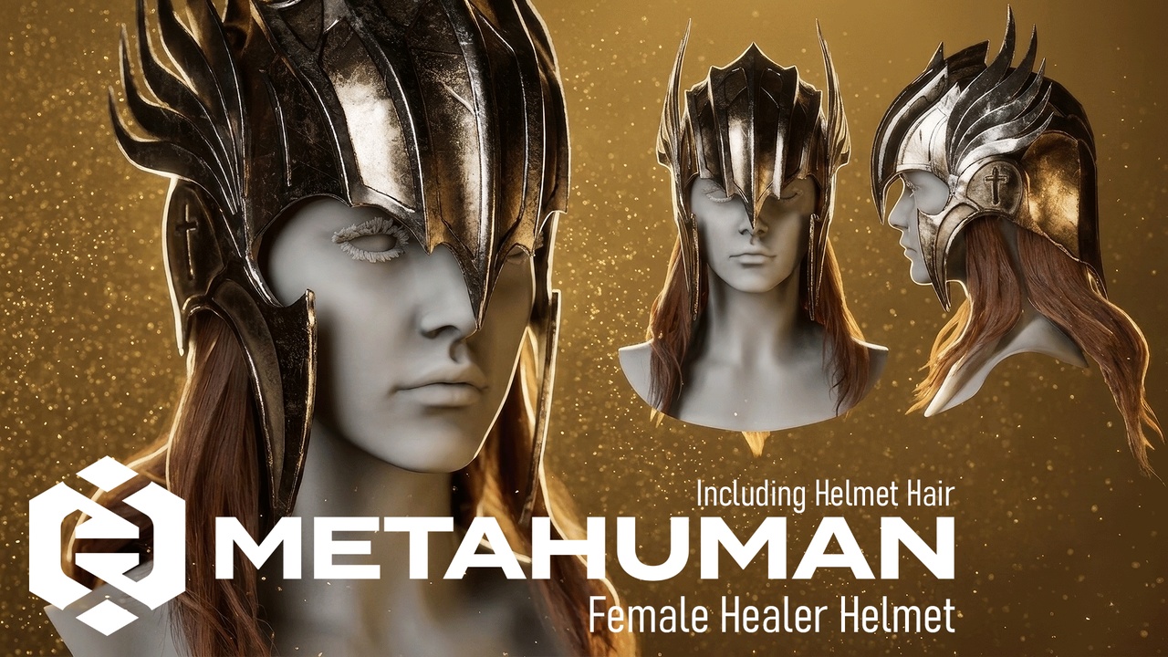 Media 1 for listing MHC: Female Healer Helmet | Metahuman Outfit