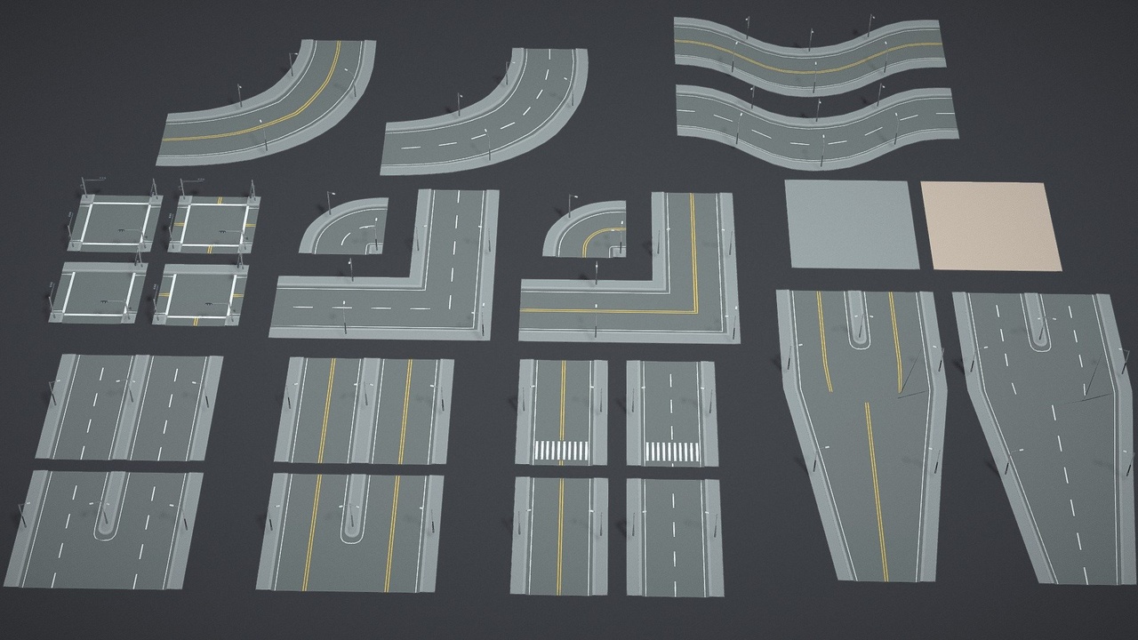 Media 1 for listing Environment Pack - Modular Roads