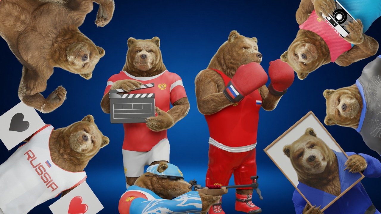 Media 1 for listing Russian Bear - Sports Character | 10 Outfits & 19 Props