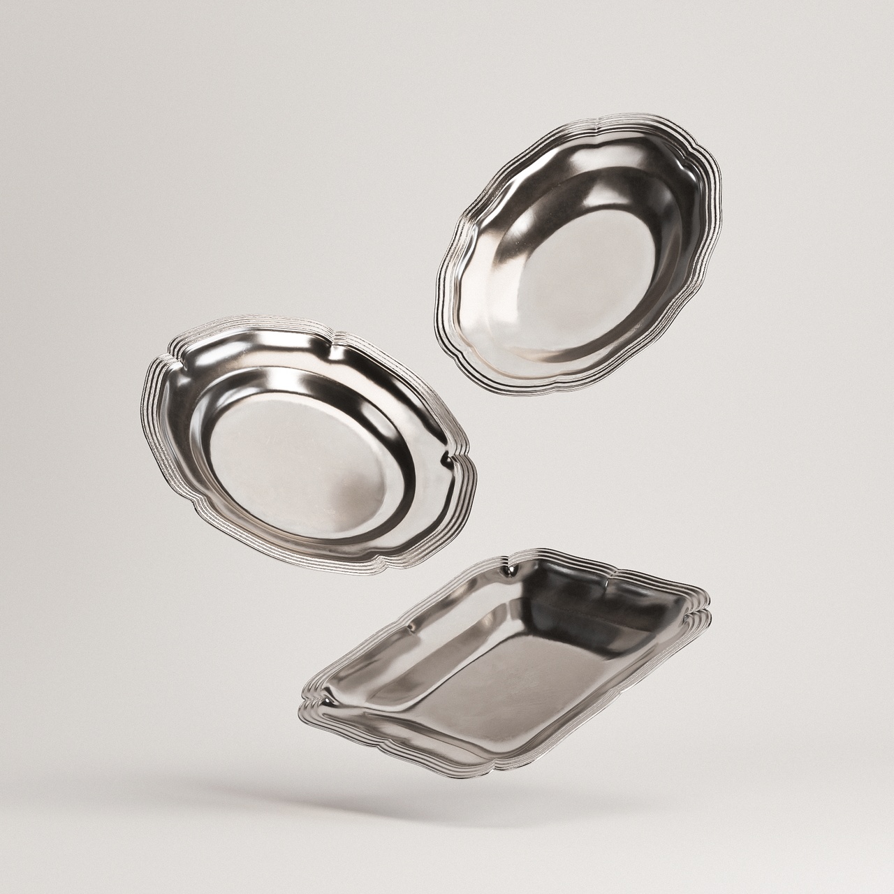 Media 1 for listing Pewter Plates Set