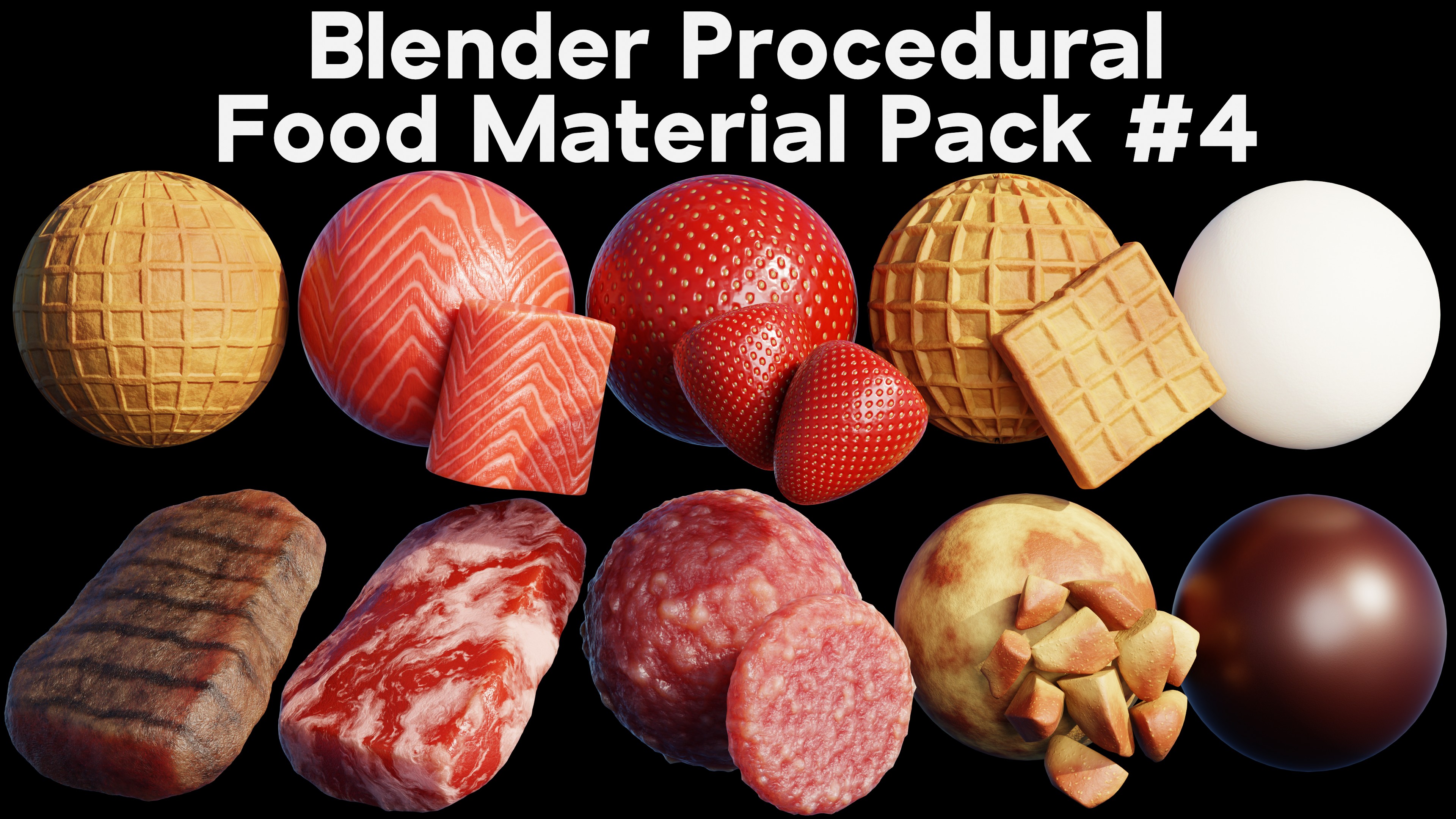 Blender Procedural Food Material Pack #4 | Fab