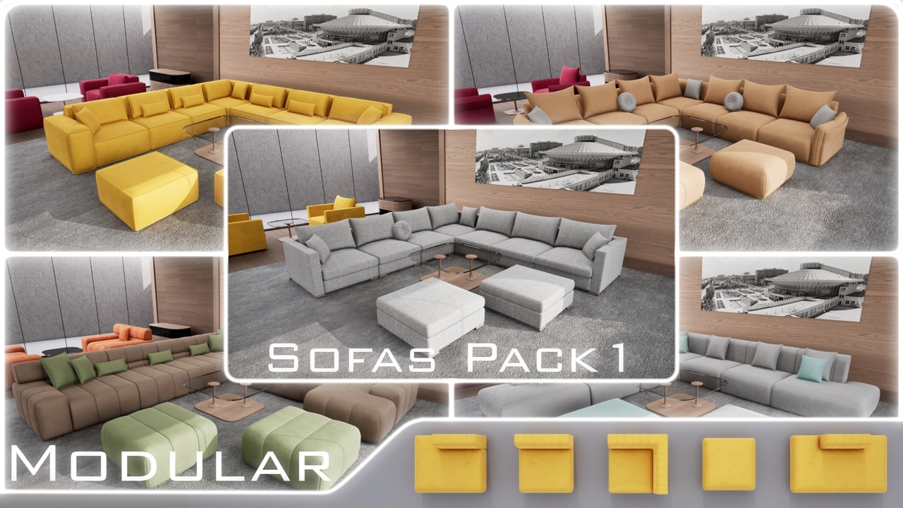 Media 1 for listing Furniture Sofa Pack 1 (Modular)
