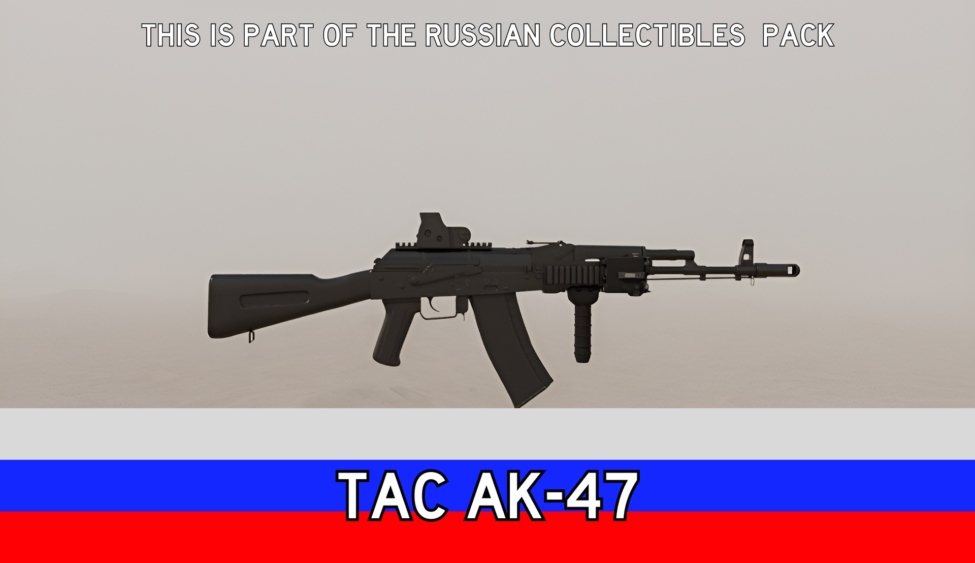 Media 1 for listing AK-47 Tactical With Holographic Sights + Foregrip + Laser