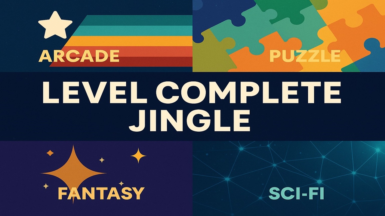 Media 1 for listing Level Complete Jingle Sound FX Pack – Arcade, Puzzle, Fantasy, Sci-Fi, Mobile